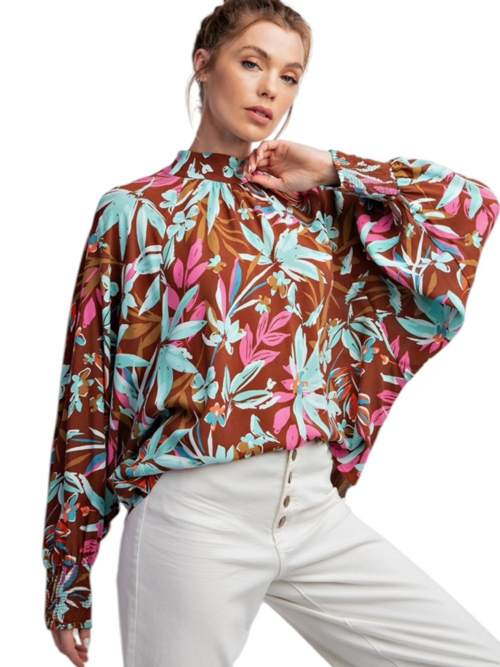 0960:  EASEL NWT TOP MOCHA (H2)